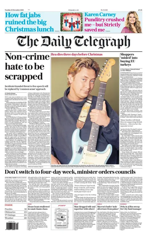 "Non-crime hate to be scrapped".