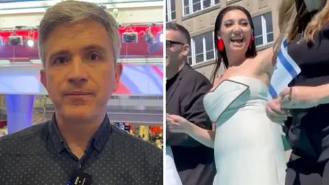 Mark Savage on the left, Yuval Raphael on the right