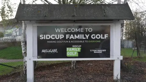 BBC A general view of the entrance to Sidcup Family Golf. 
