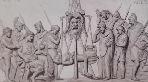 University of Leicester Nineteenth-century line drawing of Berthouville Treasure, now in the Bibliothèque Nationale de France