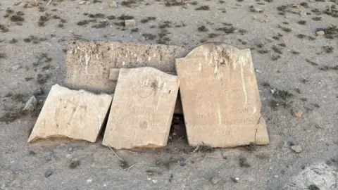 Ben Soppit Damaged headstones in Iraq 