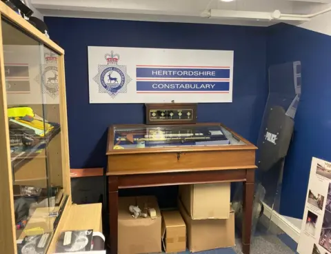 Katy Lewis/BBC The Bunker at Hatfield Police Station