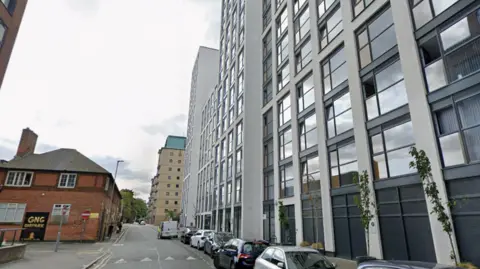 Google Street with student accommodation