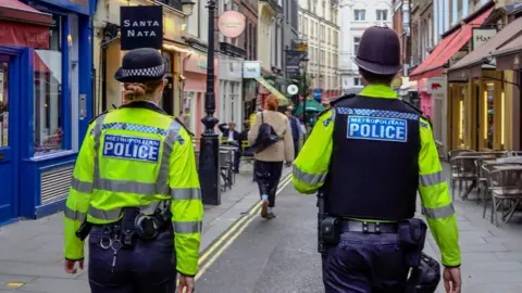 Two officers on patrol in London's West End