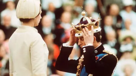 Getty Images Prince Charles at his investiture ceremony in 1969