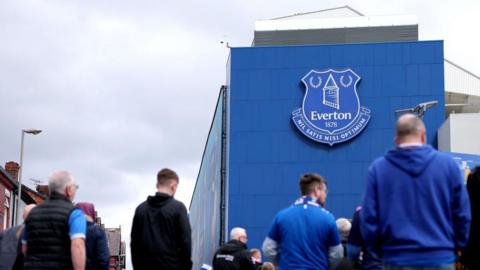 General view of the side of the Main Stand at Goodison Park