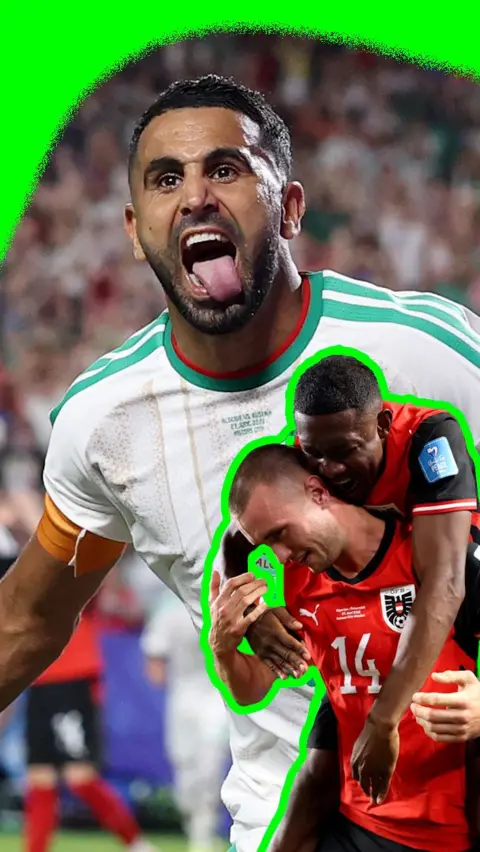 Riyad Mahrez and Saša Kalajdžić after scoring there goals 