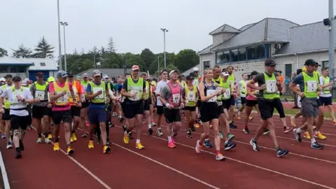 BBC Start of the Parish Walk t the NSC