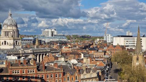 A general view of the Nottingham City skyline 
