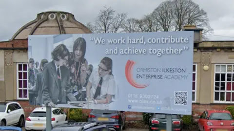 Google Streetview Sign outside Ormiston Ilkeston Enterprise Academy