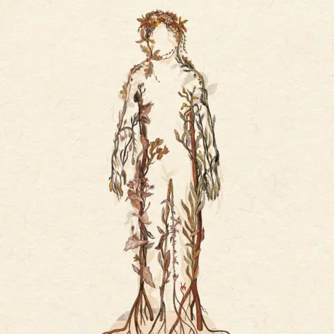 NOTTINGHAM CITY COUNCIL Artist's impression showing the sculpture in full, where leaves have been turned into the shape of a person