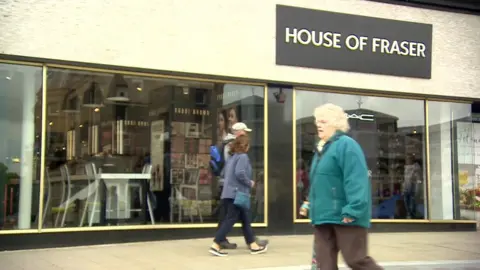 Shoppers in front of House of Fraser