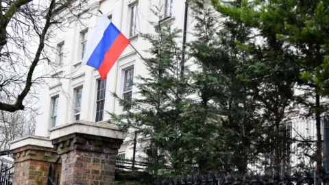 AFP/Getty The Russian embassy in London.