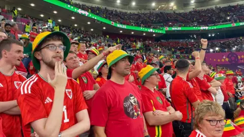 Huw Ab Tegwyn Wales fans in Qatar