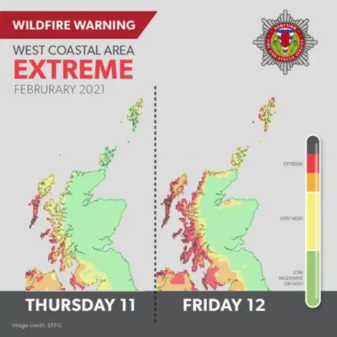 Scottish Fire and Rescue Service Wildfire warning