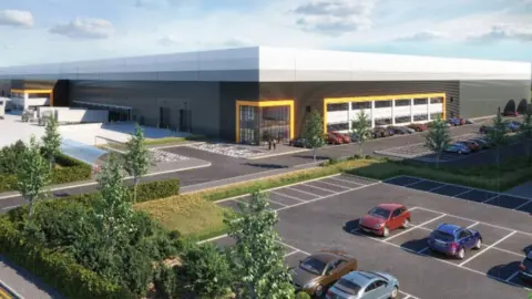 Basingstoke Gateway An artist's impression of the proposed warehouse at Dummer