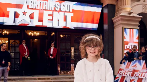 Make-A-Wish UK Dulcie outside the Palladium