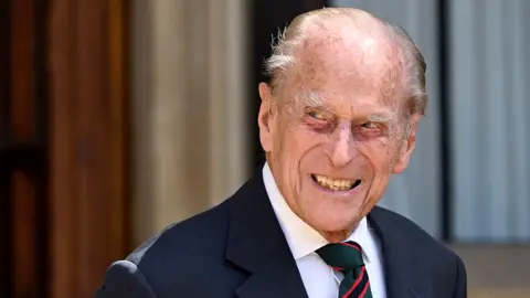 Getty Images Prince Philip seen in July 2020