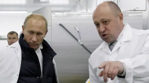 Getty Images Yevgeniy Prigozhin with Vladimir Putin