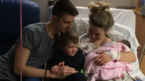 Kayleigh Adams Kayleigh Adams and family in hospital