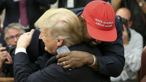 Getty Images President Trump and Kanye West in 2018