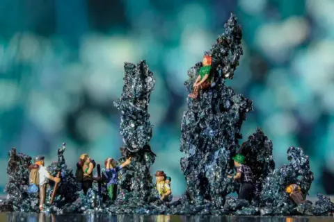 Lela Rowe Small figures in a landscape