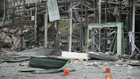 Bomb damage in Lviv