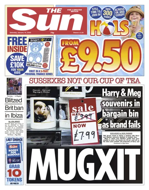 The Sun front page 18/01/20