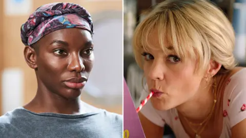 BBC/Universal Pictures Michaela Coel in I May Destroy You and Carey Mulligan in Promising Young Woman