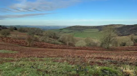 BBC Weather Watcher Daisybell Views over Ventnor with rolling hills and fields