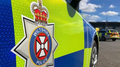 Side close-up of a Wiltshire Police car