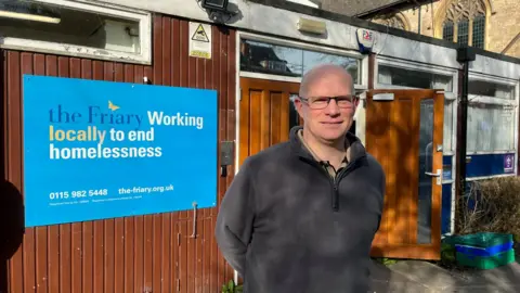 Ben Talbot, the Chief Executive of the Friary, stood outside its main centre on Musters Road.