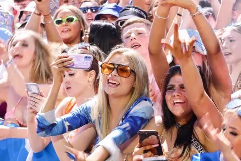 Getty Images Fans enjoying TRNSMT on Glasgow Green