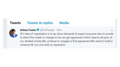 Arlene Foster's tweet