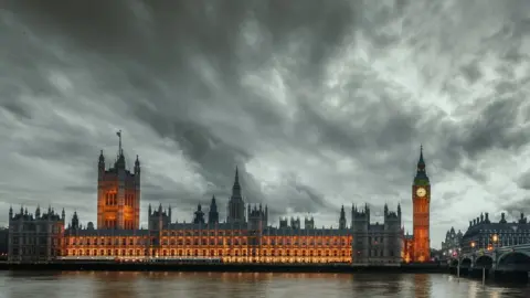 Getty Images Storm clouds over Westminster