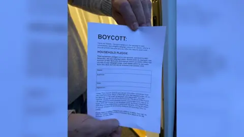 Kevin Shoesmith / BBC A boycott form