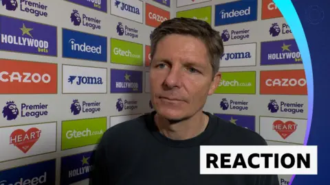 Oliver Glasner is pleased as he tells BBC Sport they played a 'fantastic 60-65 minutes' that ended in a draw.