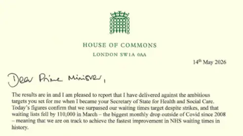 Wes Streeting letter to PM