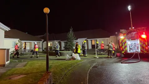 Firefighters at St Ouens village