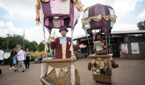 Telford Council Men in balloon costumes