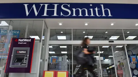 Getty Images A general view of a WH Smith shop in Holborn, London in 2019