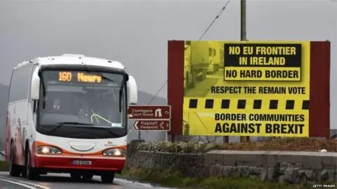 Getty Images Bus near the Irish border