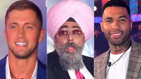 PA Dan Osborne, Hardeep Singh Kohli and Jermaine Pennant