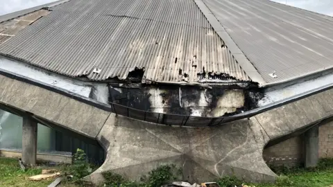 Charles Heslett Fire at the former Richard Dunn Sports Centre