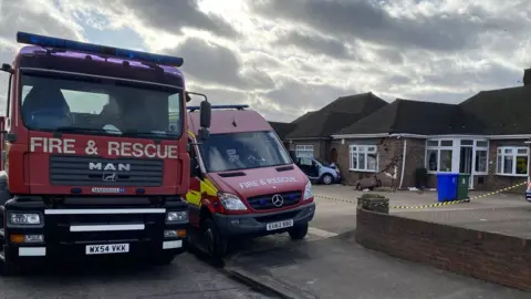 Essex Police Emergency services at the scene