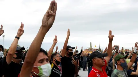 Reuters Anti-government protesters in Bangkok, 20 September 2020