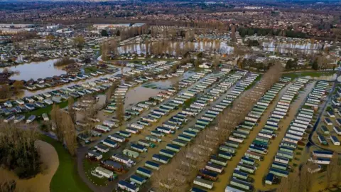 Terry-Harris.com Aerial shots of Billing Aquadrome park in Northampton