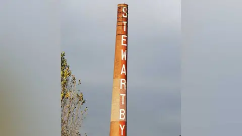 South Beds News Agency One chimney at the former Stewartby and Kempston Hardwick brickworks, near Bedford