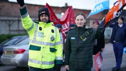 Jacob King/PA Wire Picket line picture
