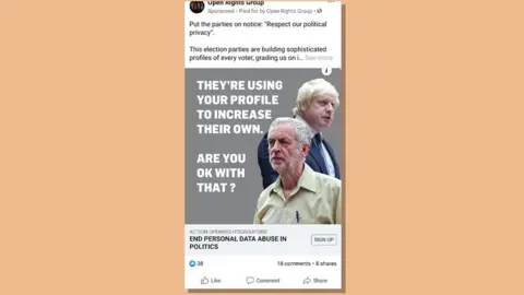 Facebook Open Rights Group ad